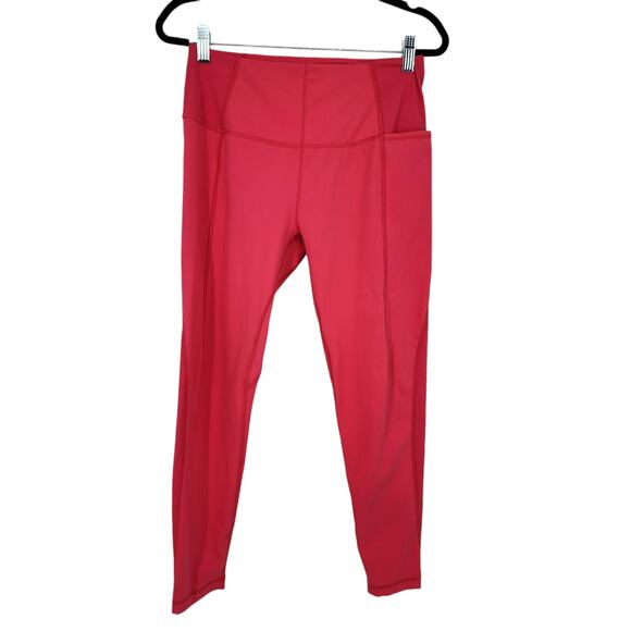 Sweaty Betty Pink Super Soft Flow 7/8 Length Side Pocket Yoga Leggings Size 8 - Picture 1 of 4